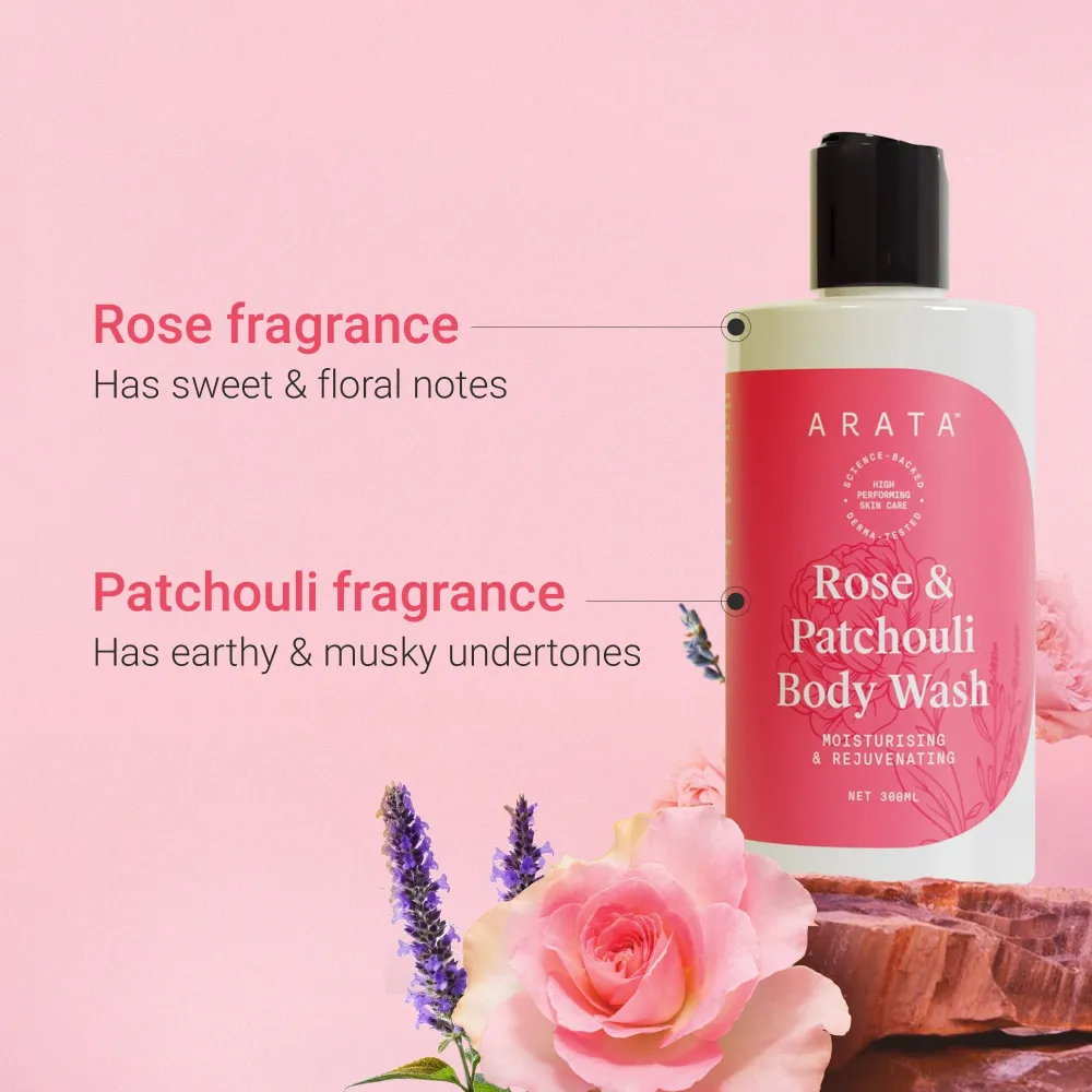 Arata Rose & Patchouli Body Wash 300 ML BYOB - Image 4