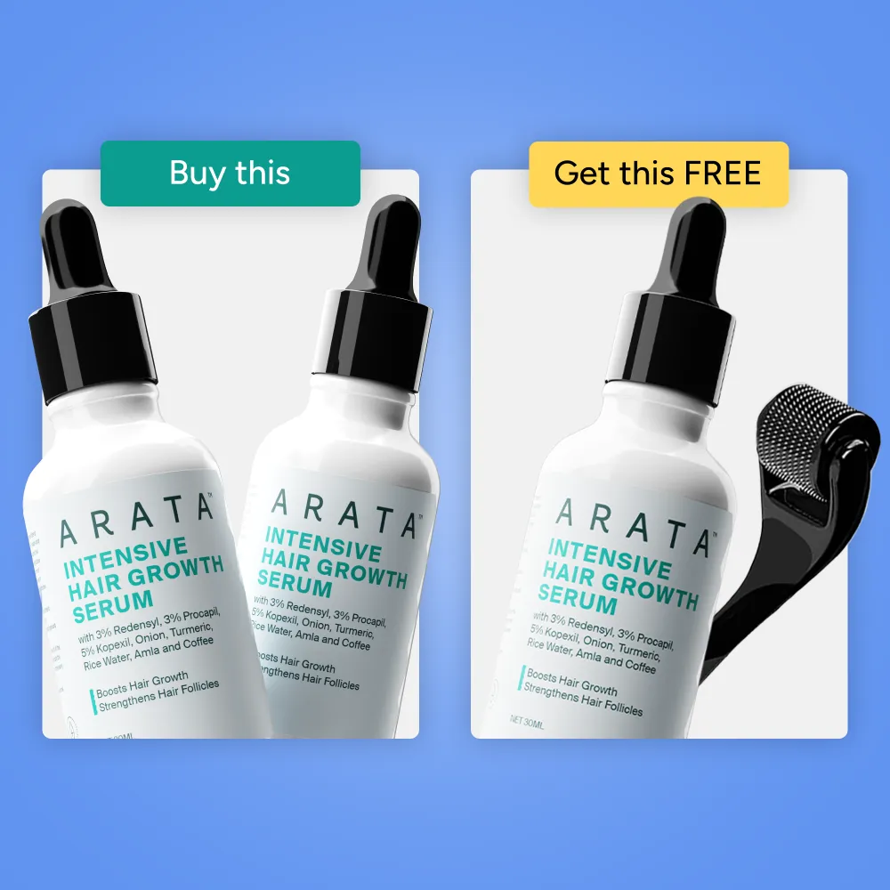 Intensive Hair Growth Serum: Buy 2, Get 1 Free + Free Derma Roller